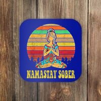 Namastay Sober Na Aa 12 Step Recovery Narcotics Anonymous Great Gift Coaster