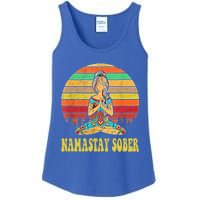 Namastay Sober Na Aa 12 Step Recovery Narcotics Anonymous Great Gift Ladies Essential Tank