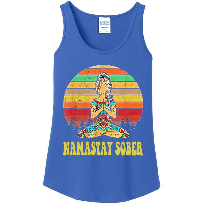 Namastay Sober Na Aa 12 Step Recovery Narcotics Anonymous Great Gift Ladies Essential Tank