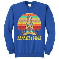 Namastay Sober Na Aa 12 Step Recovery Narcotics Anonymous Great Gift Tall Sweatshirt