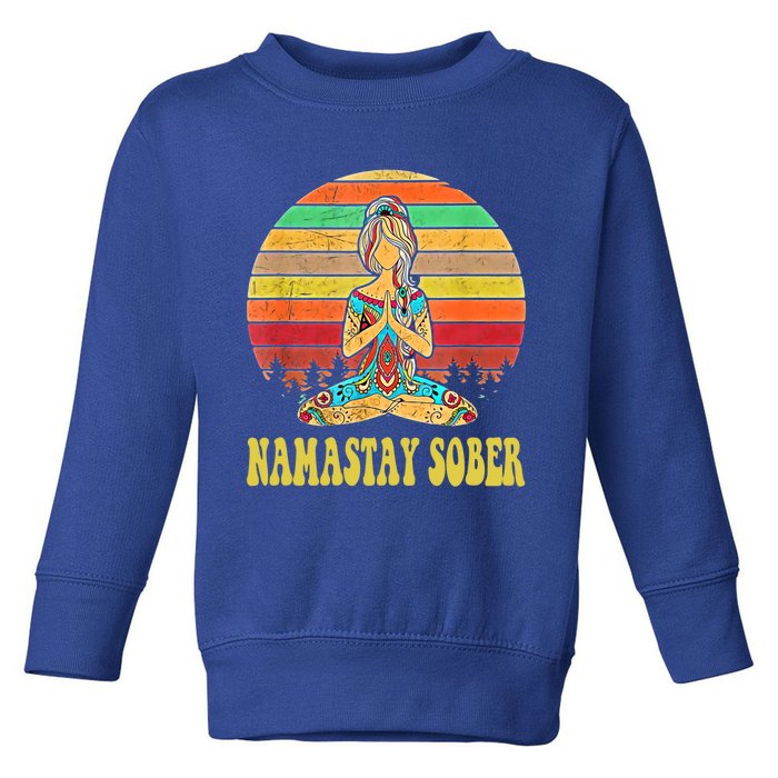 Namastay Sober Na Aa 12 Step Recovery Narcotics Anonymous Great Gift Toddler Sweatshirt