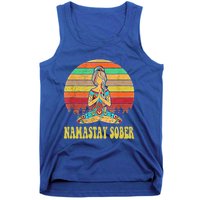 Namastay Sober Na Aa 12 Step Recovery Narcotics Anonymous Great Gift Tank Top