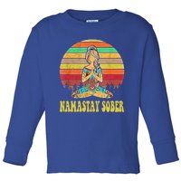 Namastay Sober Na Aa 12 Step Recovery Narcotics Anonymous Great Gift Toddler Long Sleeve Shirt