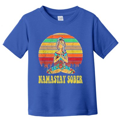 Namastay Sober Na Aa 12 Step Recovery Narcotics Anonymous Great Gift Toddler T-Shirt