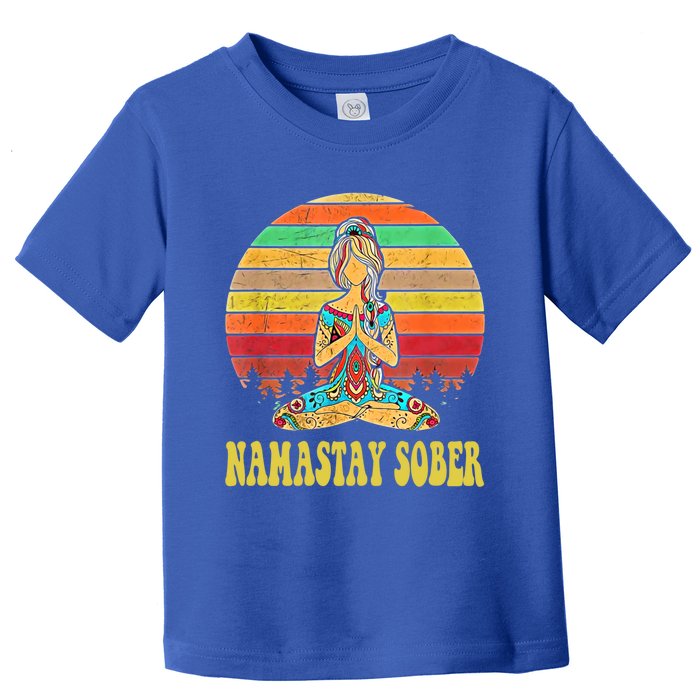 Namastay Sober Na Aa 12 Step Recovery Narcotics Anonymous Great Gift Toddler T-Shirt