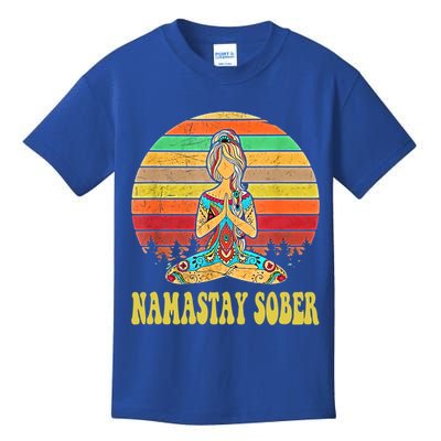 Namastay Sober Na Aa 12 Step Recovery Narcotics Anonymous Great Gift Kids T-Shirt