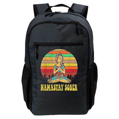 Namastay Sober Na Aa 12 Step Recovery Narcotics Anonymous Great Gift Daily Commute Backpack