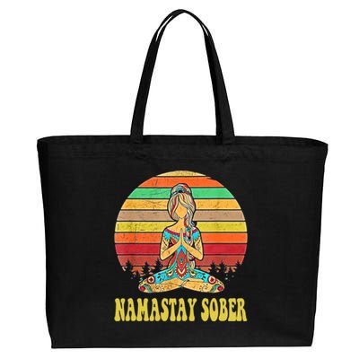 Namastay Sober Na Aa 12 Step Recovery Narcotics Anonymous Great Gift Cotton Canvas Jumbo Tote