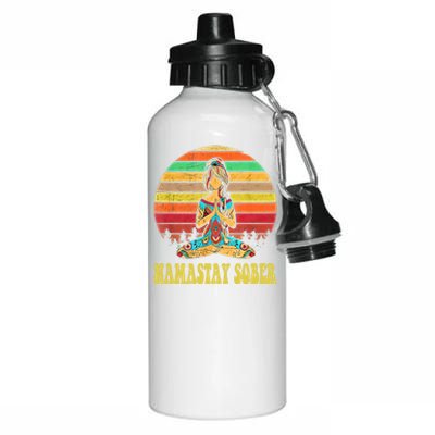 Namastay Sober Na Aa 12 Step Recovery Narcotics Anonymous Great Gift Aluminum Water Bottle