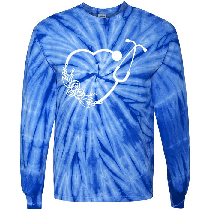 Nurse Stethoscope Nurse Medical Gift Tie-Dye Long Sleeve Shirt