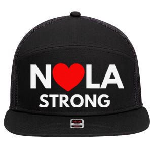 Nola Strong New Orleanssupport Never Forget Nola Strong 7 Panel Mesh Trucker Snapback Hat