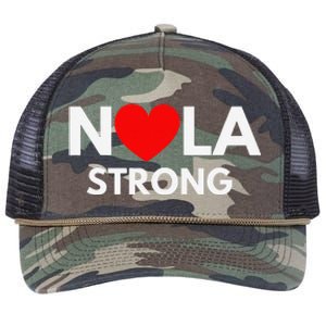 Nola Strong New Orleanssupport Never Forget Nola Strong Retro Rope Trucker Hat Cap