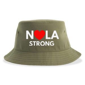 Nola Strong New Orleanssupport Never Forget Nola Strong Sustainable Bucket Hat