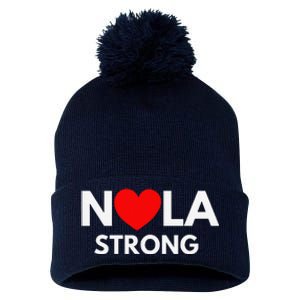 Nola Strong New Orleanssupport Never Forget Nola Strong Pom Pom 12in Knit Beanie