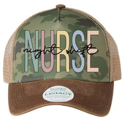 Night Shift Nurse Boho Night Shift Nursing Gift Legacy Tie Dye Trucker Hat