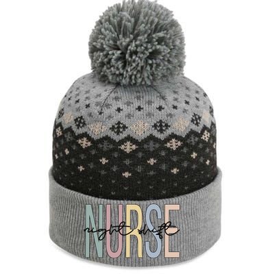 Night Shift Nurse Boho Night Shift Nursing Gift The Baniff Cuffed Pom Beanie