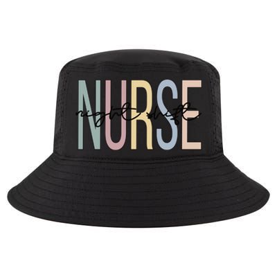 Night Shift Nurse Boho Night Shift Nursing Gift Cool Comfort Performance Bucket Hat