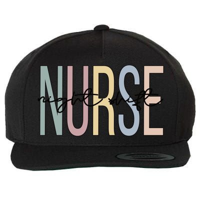 Night Shift Nurse Boho Night Shift Nursing Gift Wool Snapback Cap