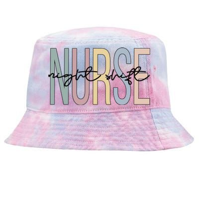 Night Shift Nurse Boho Night Shift Nursing Gift Tie-Dyed Bucket Hat