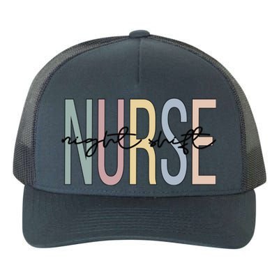 Night Shift Nurse Boho Night Shift Nursing Gift Yupoong Adult 5-Panel Trucker Hat