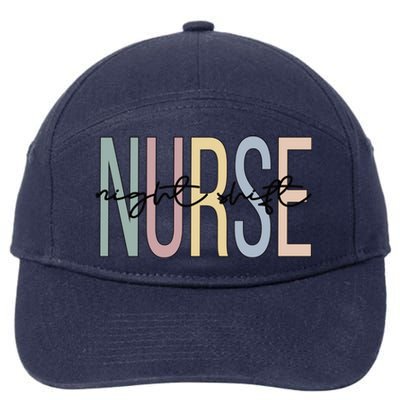 Night Shift Nurse Boho Night Shift Nursing Gift 7-Panel Snapback Hat