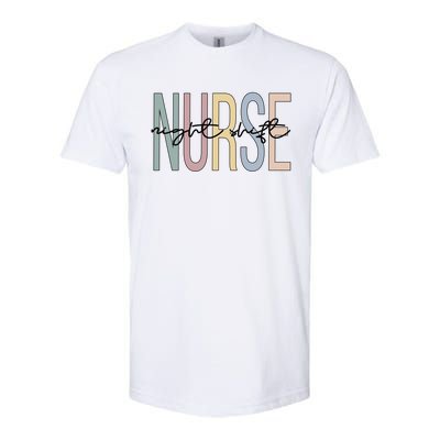 Night Shift Nurse Boho Night Shift Nursing Gift Softstyle® CVC T-Shirt