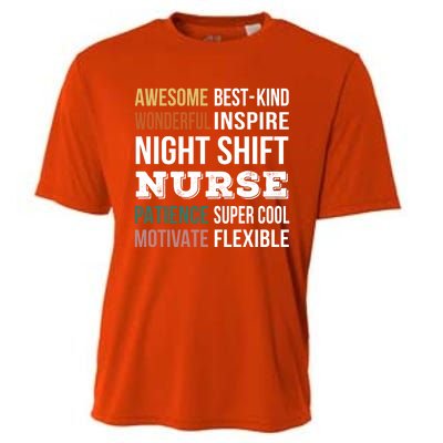 Night Shift Nurse Tee Funny Appreciation Gift Cooling Performance Crew T-Shirt