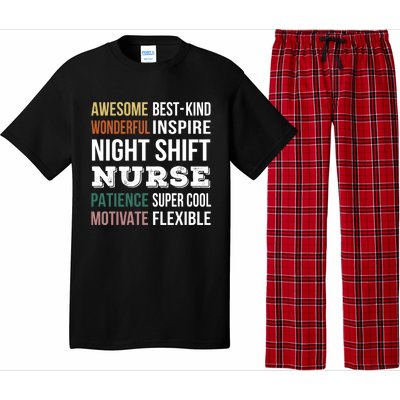 Night Shift Nurse Tee Funny Appreciation Gift Pajama Set