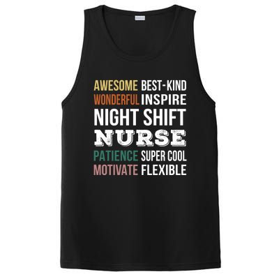 Night Shift Nurse Tee Funny Appreciation Gift PosiCharge Competitor Tank