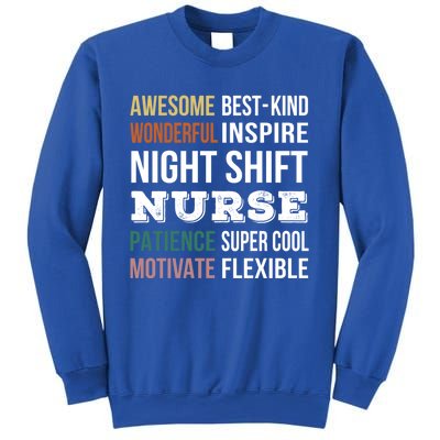 Night Shift Nurse Tee Funny Appreciation Gift Sweatshirt