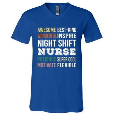 Night Shift Nurse Tee Funny Appreciation Gift V-Neck T-Shirt