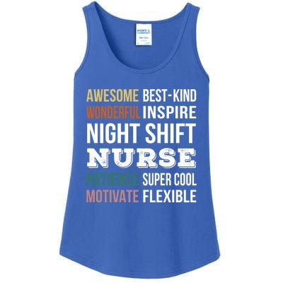 Night Shift Nurse Tee Funny Appreciation Gift Ladies Essential Tank