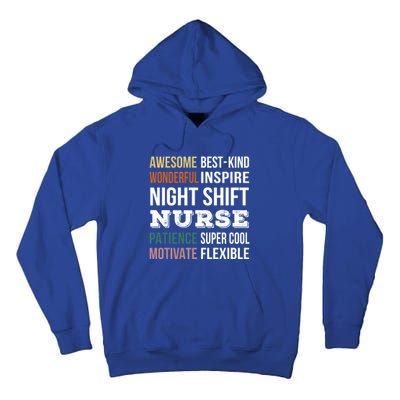 Night Shift Nurse Tee Funny Appreciation Gift Tall Hoodie