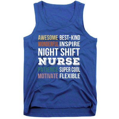 Night Shift Nurse Tee Funny Appreciation Gift Tank Top