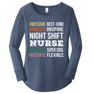 Night Shift Nurse Tee Funny Appreciation Gift Women's Perfect Tri Tunic Long Sleeve Shirt