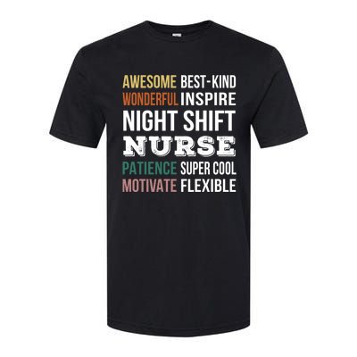 Night Shift Nurse Tee Funny Appreciation Gift Softstyle CVC T-Shirt