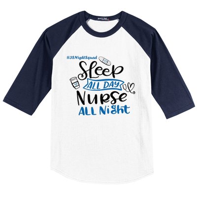 Night Shift Nurse 3S Variant Baseball Sleeve Shirt