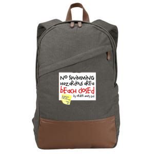 No Swimming Cotton Canvas Backpack