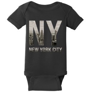 Nyc Skylines New York City That Never Sleeps Baby Bodysuit