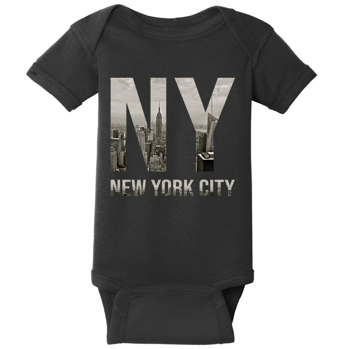 Nyc Skylines New York City That Never Sleeps Baby Bodysuit