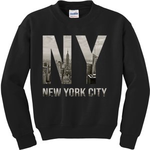 Nyc Skylines New York City That Never Sleeps Kids Sweatshirt