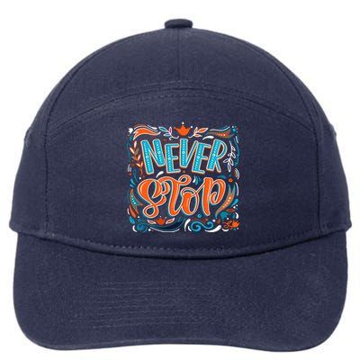 Never Stop 7-Panel Snapback Hat