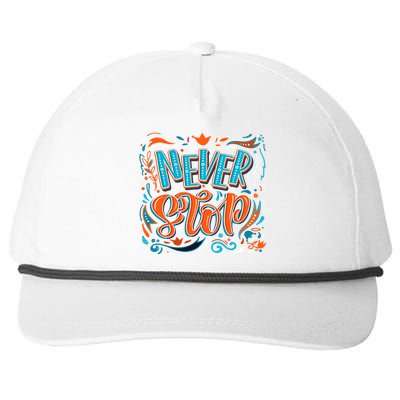 Never Stop Snapback Five-Panel Rope Hat