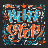 Never Stop 11oz C Handle Ceramic Mug