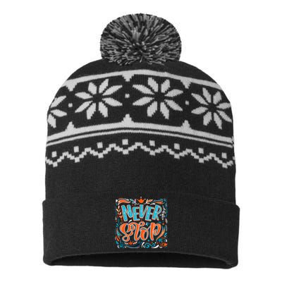 Never Stop USA-Made Snowflake Beanie