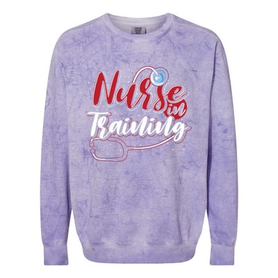 Nursing School Nurse In Training Stethoscope Future Nurse Cool Gift Colorblast Crewneck Sweatshirt