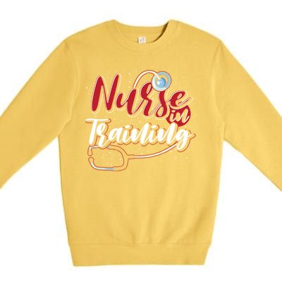 Nursing School Nurse In Training Stethoscope Future Nurse Cool Gift Premium Crewneck Sweatshirt