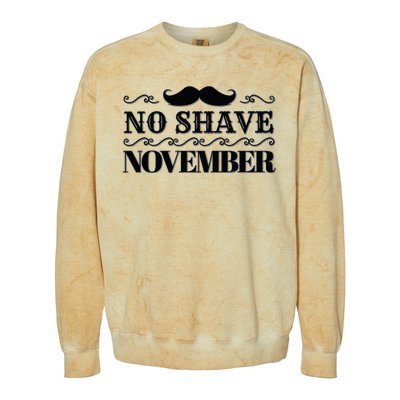 No Shave November Mustache Funny Colorblast Crewneck Sweatshirt