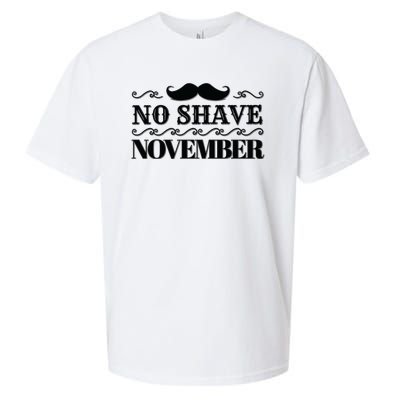 No Shave November Mustache Funny Sueded Cloud Jersey T-Shirt