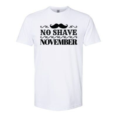 No Shave November Mustache Funny Softstyle CVC T-Shirt